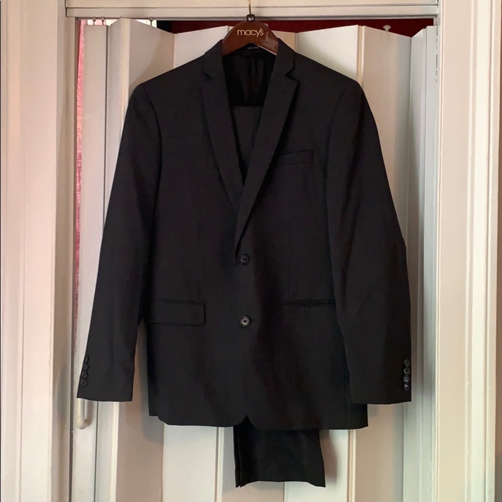 Macy’s two-piece dark grey suit. Great condition